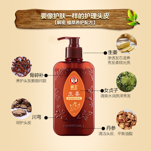 霸王生姜强韧焕能洗发液400ml（老姜汁洗发水 强韧秀发洗发露 男女）