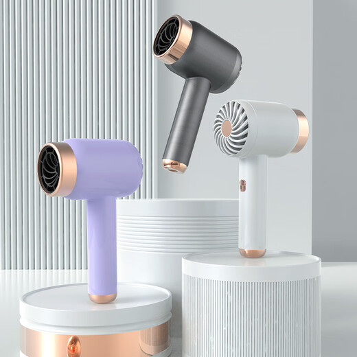 German quality original wireless hair dryer low power rechargeable hair dryer for home use portable unplugged dormitory negative ion hot and cold hair dryer for quick delivery to your girlfriend flagship version temperament purple wireless cold air-plugged hot air-USB charging Chinese