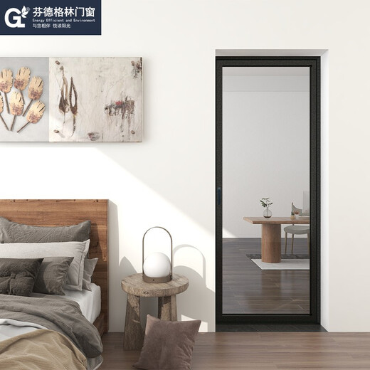 芬德格林门窗100断桥铝合金平开门 带304不锈钢金刚网纱门 防撞隔音防盗室内门客厅阳台室内门窗定制 定制金（可抵货款）