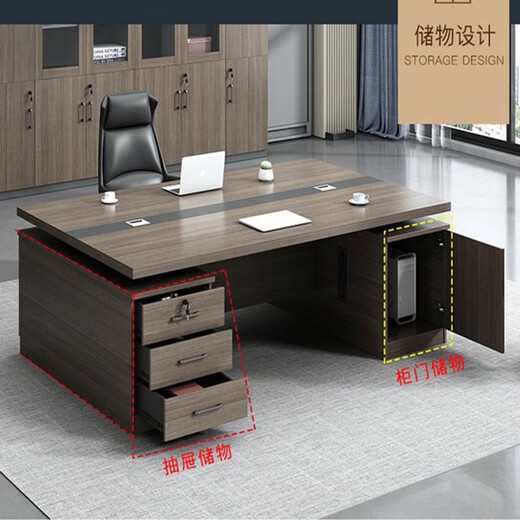 Si Keda boss desk office manager supervisor desk and chair combination executive desk simple modern office furniture 1.6 meters long 0.8 meters wide single table