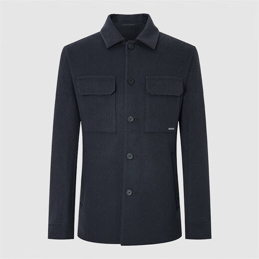 Annonce Bird Fashion Veste laine surnom double face revers veste décontractée hommes ESV223206U Smoke Wave Blue 48