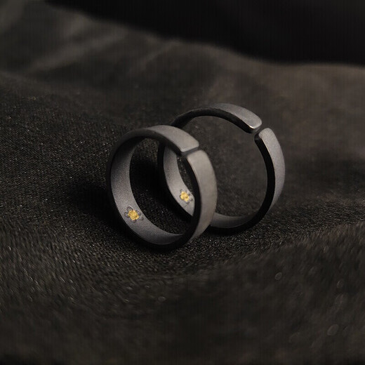 Qina Luoluo's Secret Love Ring Men's Trendy Fashion Couple Ring Women's Long Distance Relationship Simple Student Sends Friends Chinese Valentine's Day Gift One Men's Style