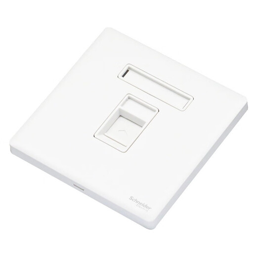 Schneider switch socket panel TV phone computer Zhenbo PC series velvet white network socket Single category six computer socket Socket