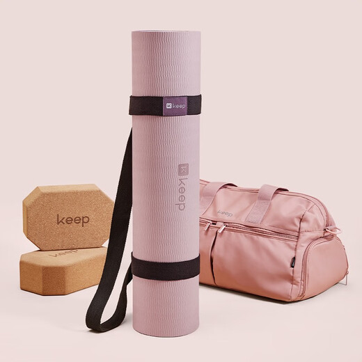 
Keep stretch mat yoga mat, entry-level two-color thickened lengthened fitness mat, anti-slip yoga jumping mat TPE 12801 classic 61cm purple/dark gray-7mm