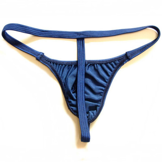 Men's super sexy small underwear with exposed buttocks, men's thong thin elastic tight low-waisted thin strap T-pants U convex bag sexy underwear alternative sexy SM rose red L