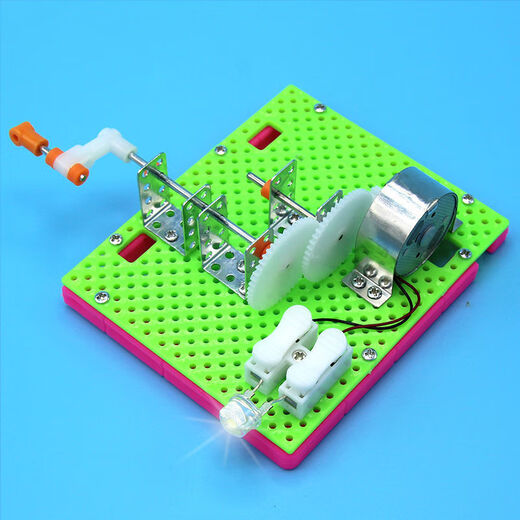 Hand-cranked generator model physics science experiment science toy DIY student science and technology small production homemade handmade hand-cranked generator fan model