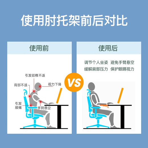 Mang belt computer arm elbow rest office desk extension table wrist rest keyboard mouse pad hand rest arm bracket extension board basic model without folding function elbow rest