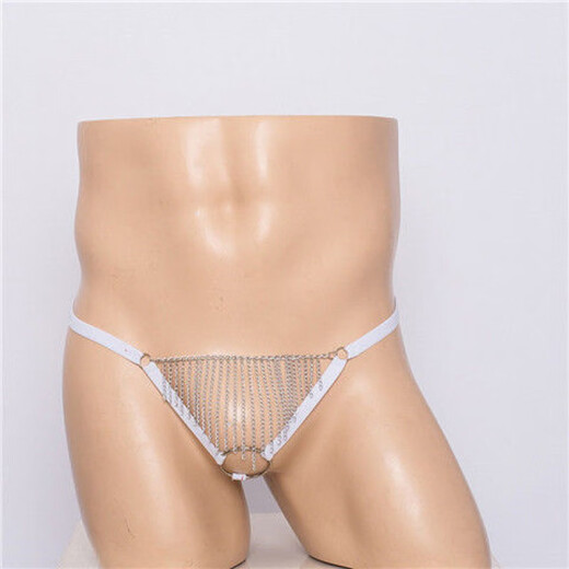 Guiruo Herren -Tanga ein Riemen sexy transparente Bag Gun Bullet separate Eisen Randspitzen Physiologische Höschen Männer rote Uniform Größe