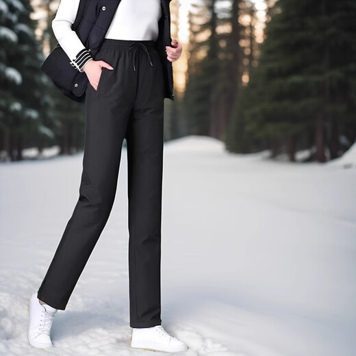 Northeast extreme cold warm removable down pants for men and women winter windproof two-wear Harbin travel thickened trousers Elastic detachable women's pants - high quality 90 white duck down extreme cold and warm L Recommended 100-120 Jin Jin equals about 0.5 kg