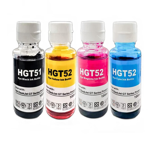 惠普原装打印机墨水GT53/52Tank519 410 418 311 531 518 518 510 675 高品质GT52四色墨水一套