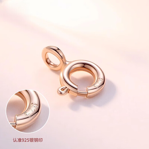 Fat Donglai same style 18k gold pendant buckle head 925 silver buckle necklace buckle connector lobster clasp bracelet buckle connection silver lobster clasp (curved-gold color)