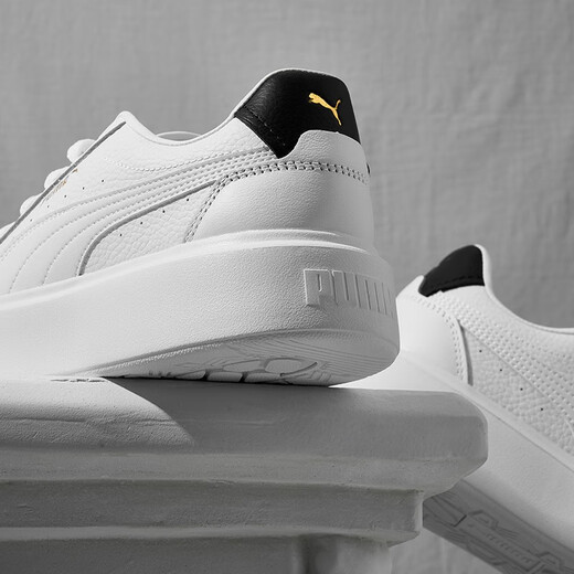 Puma (Puma) Männer und Frauen erhöhte dicke alleinige Gelegenheitsbrettschuhe, kleine weiße Schuhe, OSL Pro 391220 White-Gold-04 36