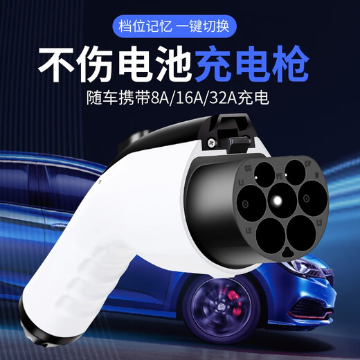 巫记新能源电动汽车充电器枪随车便携免接地线家用比亚迪宋埃安3.57KW 长安深蓝SL03/C673 3.5千瓦8/16A两档调节（5米）