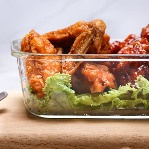 LOCK&LOCK heat-resistant glass crisper, microwave lunch box, work student lunch box, fruit lunch box with lunch bag three-piece set