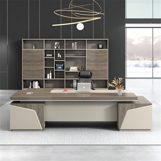 First painting desk office boss desk company business style manager desk minimalist director president desk 1.8*0.8+ side cabinet