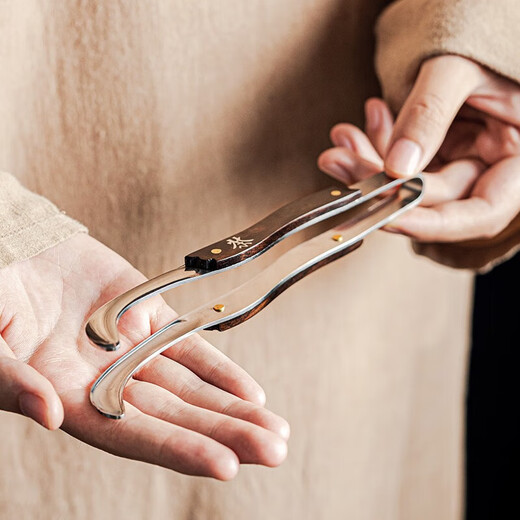 Tang Feng Practical Cup Clip Home Stainless Steel Solid Wood Cup Washing Tea Clip Kung Fu Tea Drinking Tool Tea Tweezers 2025 New Zen Tea Cup Clip ()