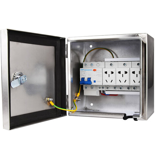 Stainless steel outdoor waterproof socket box outdoor electric vehicle charging small electrical box distribution box electrical box box surface mounted 2020 five holes*4