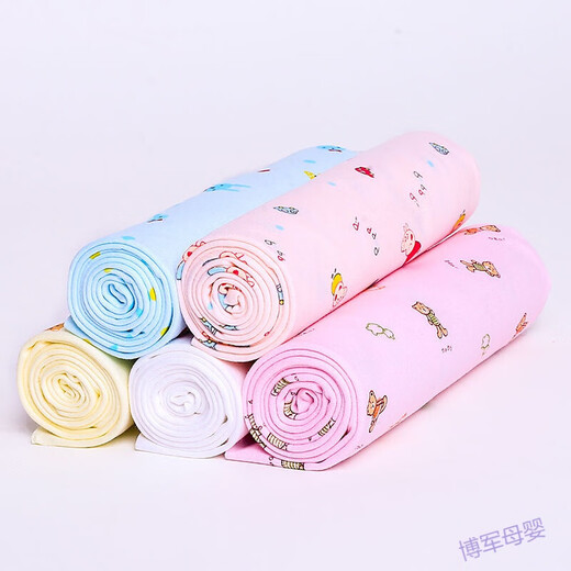 Kairuishi (Kairuishi) baby diaper pure cotton washable cotton urine ring child meson newborn supplies baby mustard cloth diaper printed mix and match 45*47cm (pack of ten)