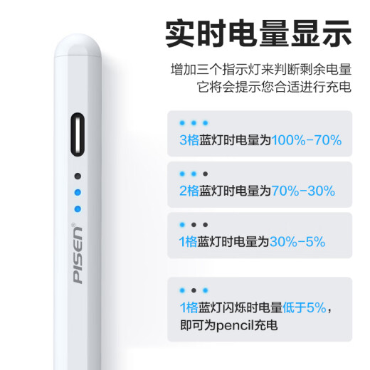 Pinsheng iPad stylus capacitive pen pencil Apple stylus iPad10/9/air4/5/Pro2022/2021/2020 stylus tilt magnetic suction anti-accidental touch painting pen special