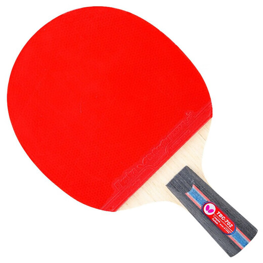 Butterfly Raqueta de tenis de 7 estrellas Raqueta Recta [Glue inverso de doble cara] Placa base de carbono Raqueta de competencia profesional 702 incluyendo set de disparos