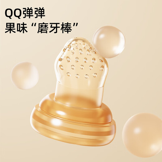 Tile bite bag fruit and vegetable music baby fruit food supplement baby teeth grinding and eating juice artifact bite and play teether stick pearl powder S size 1 pack 4 months + baby