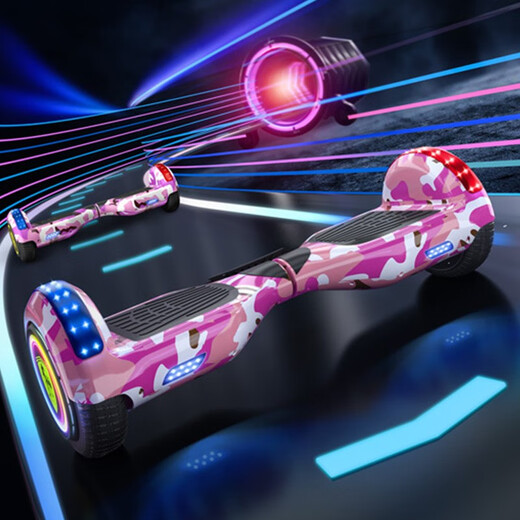 ZOLA electric balance car for children and adults, somatosensory car, parallel car, two-wheel self-balancing 6-12 years old, handrail off-road wheel, 6.5-inch flagship powder, APP protection + glare wheel