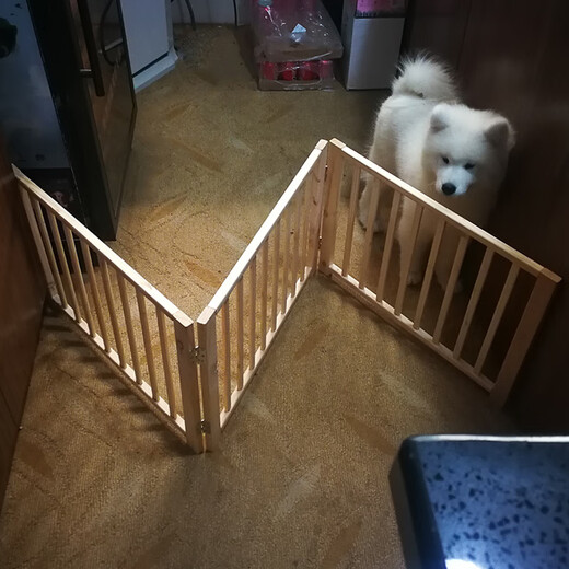 Congteng Pet Fence Dog Fence Indoor Isolation Door Anti-Jailbreak Small Dog Movable Outdoor Foldable Combination - Fixed Tri-fold Fence 1.8m long x 60cm high including 2 pieces