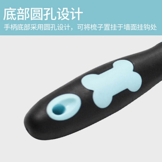 Zigman dog comb medium and large dog nail rake comb knotting comb Labrador long hair comb double row steel tooth massage comb double row long hair nail rake comb - red