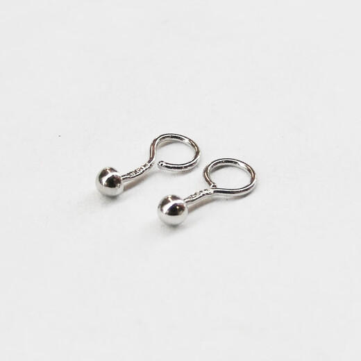 Lotus Pt990 Platinum Dot Small Earrings PT950 Platinum Curved Hook Earrings Solid Small Beads Simple Ear Bone Curved Hook*Single PT990 Dot 0.4g
