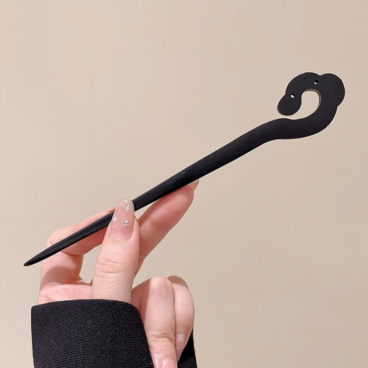 Luo Shenyin ancient style tassel hairpin women's summer high-end Hanfu headwear new Chinese style wooden hairpin step rocking hairpin hair accessories camellia