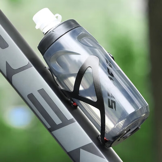 Luoyu bicycle water bottle holder for mountain bikes and road bikes, ultra-light aluminum alloy water cup holder for cycling equipment, bicycle accessories, T1 alloy model, black, free tools + 2 screws