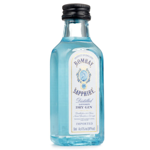 野格 洋酒 伏特加 威士忌 朗姆酒小瓶酒版酒伴便利店调酒基酒 孟买蓝宝石金酒50ml*1瓶