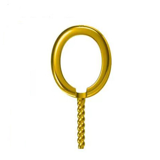 Feiyu Fat Donglai same style 18K gold pendant, bead cap head, thickened needle plate, bead plate, pearl beeswax necklace, empty support accessories, 18K deep gold color, great value, large round + 5 needles