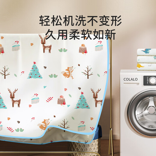 Tongkui diaper pad baby large washable waterproof sheet extra large breathable baby care pad aunt blue deer 150*200