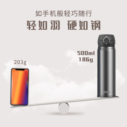 THERMOS titanium cup Ti pure titanium thermos cup large capacity water cup business cup group purchase birthday gift TCTG/TCTC TCTG space gray pure titanium tea separator 500ml