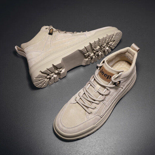 Jeep Jeep Shoes Men's Spring and Summer Martin Boots Mid-top Breathable Hiking Shoes Outdoor Desert Boots Casual Work Shoes
