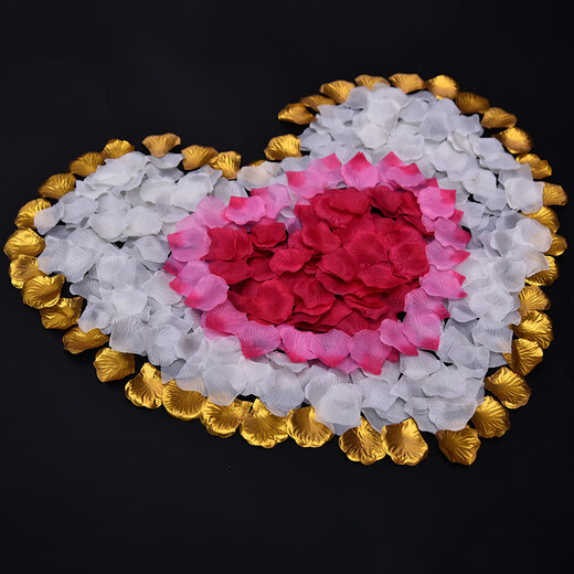 
Siyu simulated rose petals wedding bed wedding room layout hand throwing flowers for men for wedding creative Valentine's Day 100 red petals without specifications