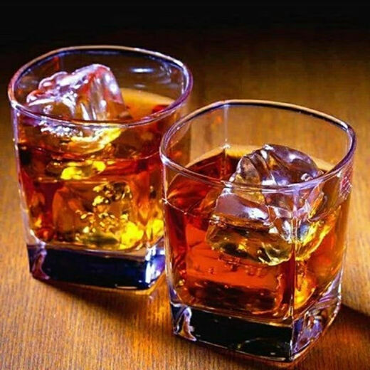 Bofu Lemeiya Whisky Bier Weinglas Set, vier quadratische Weinglas drei oder zwei Weißweingläser Haushaltskristallglas vier Stücke 200 ml-13845