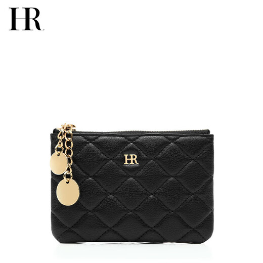HR Helena Coin Wallet 2024 Neue Mode Clutch Vielseitige lässige Diamant -Reißverschluss Brieftasche Frauen trendy Schwarz.