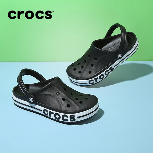 Crocs Crocs Crocs Crocs Bela Crocban Lightweight Wear-Resistant Slip-on Casual Shoes|205089 Black/White-066 41/42(260mm)