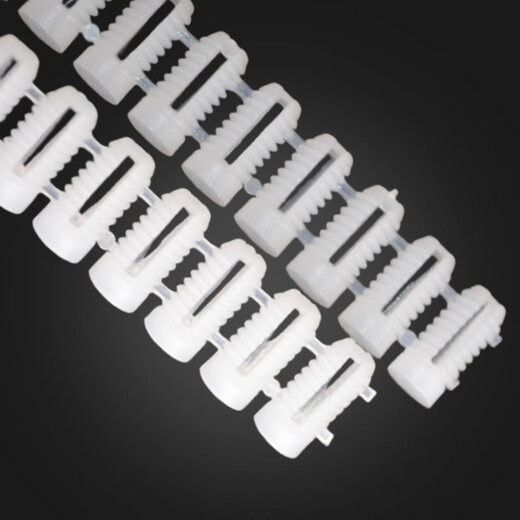Philgu plastic embedded nut expansion tube furniture wardrobe cabinet hinge M4 self-tapping screw with row of rubber plugs white bullet-shaped embedded nut = 100 pcs quantity