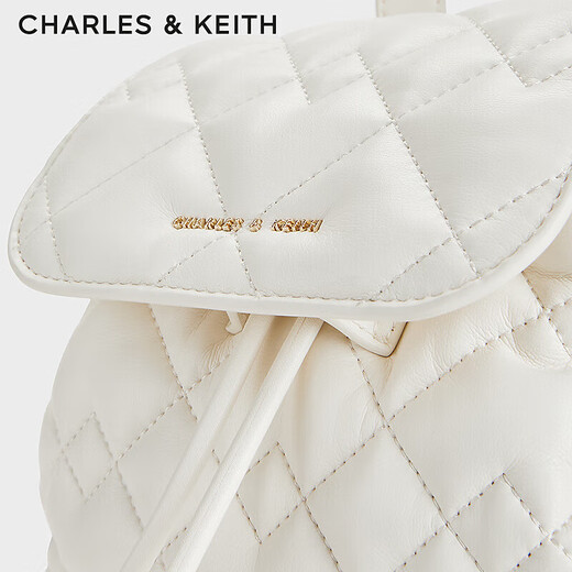 CHARLES&KEITH Classic Diamond Large Capacity Backpack Backpack Student School Bag Women's Bag New Year Gift CK2-60151400