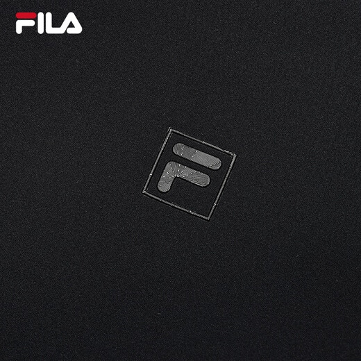 FILA Official Men's Woven Jacket 2025 Spring New Fashion Casual Basic Plus Velvet Stand Collar Jacket for Men True Black-BK XL