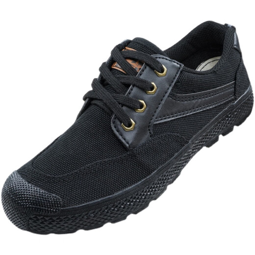 3531 Low-Top Black Liberation Schuhe Herren-Leinen Anti-Odor-Wanderschuhe Migranten Arbeiter Leinwand Schuhe Baustelle Anti-Rutsch-Labour-Schutzschuhe Ackerland Schuhe Low Schwarzer Kriegstraining Schuhe 38