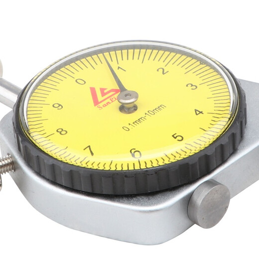 Three-quantity pointer type thickness gauge film thickness gauge tip thickness measuring instrument JD203--0-10mm tip resolution 0.1