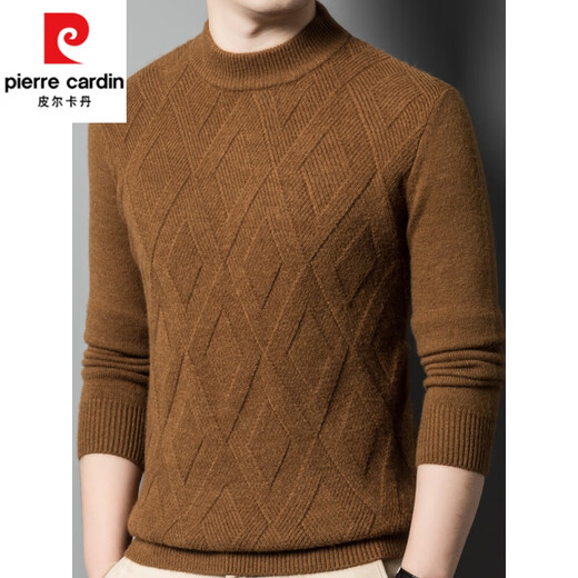 Pierre Cardin High-End-Strickjacke Herbst und Winter verdickter Wollpullover Halbschildkragenpullover Pullover Pullover Herren Basishemd Top 6951 Dunkelgrau L 175/92 [Empfohlen 140-160jin [Jin gleich 0,5 kg]]]
