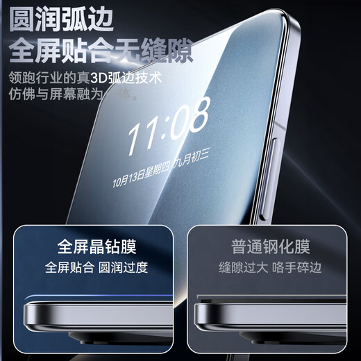 Biyaz [Three times enhanced] for Honor GT Pro Tempered Film Honor Magic7 Mobile Phone Film Full Screen No White Border Anti-fall Fingerprint Unlocking Glass Protective Film JM399
