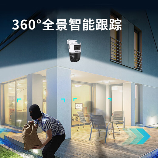 dahua大华摄像头无线监控器双摄像头家用1000万360度无死角全彩夜视户外防水手机远程对讲 1000万超清双摄【DH-P10A-E2IL】 含64G内存卡