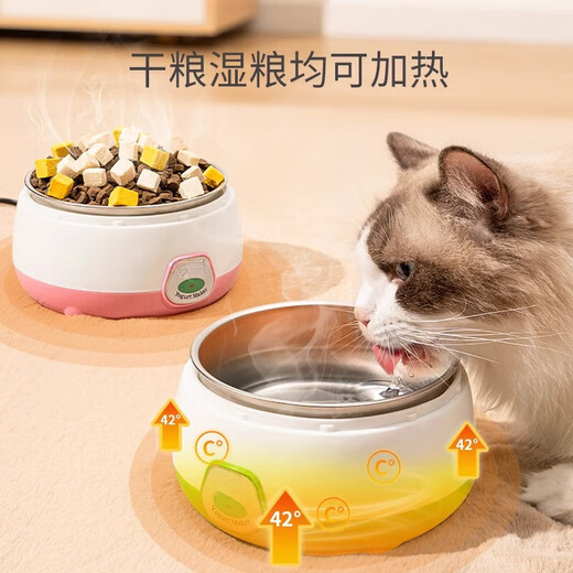 酸奶机猫咪喝水家用新款小型宠物恒温饮水机加热成幼猫狗狗用品大 恒温加热保温[尼罗蓝]不锈钢大