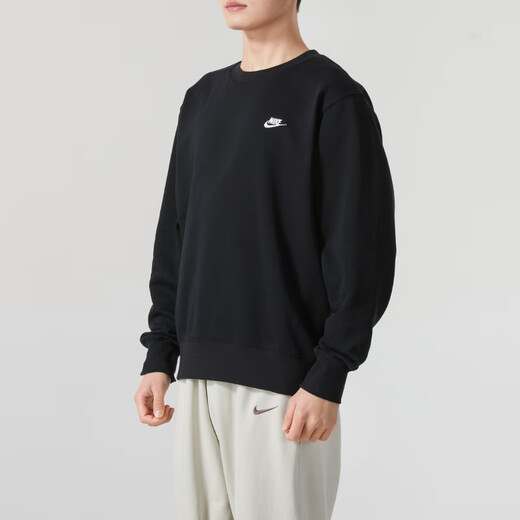 Nike (Nike) Sweat-shirt Vêtements masculins 2025 Été Nouvelle tendance de mode de sport confortable Terry Top Round Round Neck Pullover FN3889-010 S